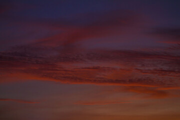 sunset in the sky