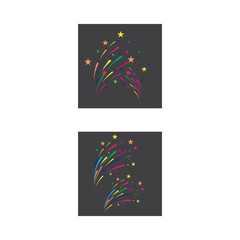 Fototapeta na wymiar Fireworks Logo Template vector symbol