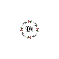 Initial DM Handwriting, Wedding Monogram Logo Design, Modern Minimalistic and Floral templates for Invitation cards