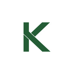 letter k simple geometric line symbol logo vector