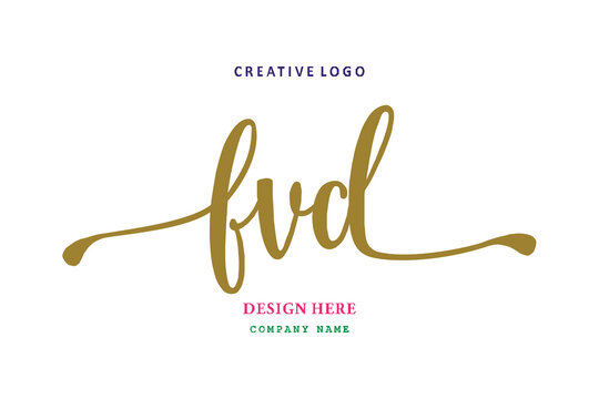FVD lettering logo is simple, easy to understand and authoritativePrint