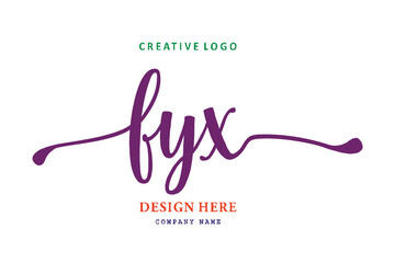 Fototapeta na wymiar FYX lettering logo is simple, easy to understand and authoritative