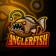 Anglerfish esport logo mascot design