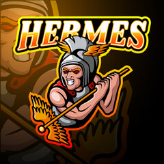Hermes esport logo mascot design
