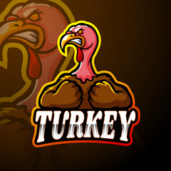 Turkey esport logo mascot design