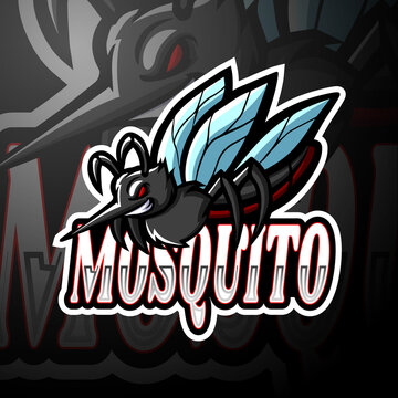 Mosquito esport logo mascot design