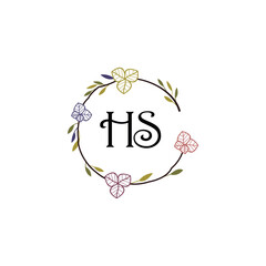 Initial HT Handwriting, Wedding Monogram Logo Design, Modern Minimalistic and Floral templates for Invitation cards	