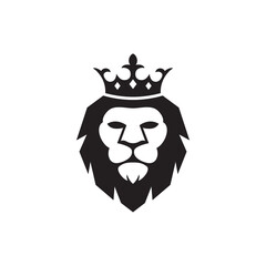 Lion king icon design template vector isolated illustration
