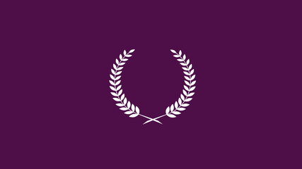 White wheat icon on pink dark background, New wreath icon
