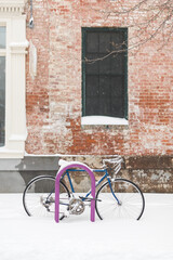 Fototapeta premium bicycle in the snow