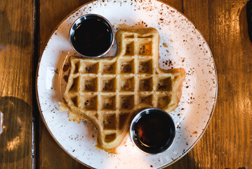 Texas shaped belgian waffle