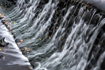 Water flowing from dam