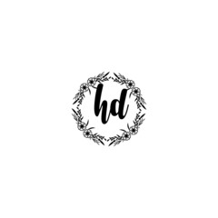 Initial HD Handwriting, Wedding Monogram Logo Design, Modern Minimalistic and Floral templates for Invitation cards	