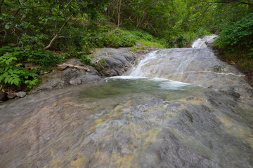 Obraz premium カムイワッカ湯の滝（北海道・知床） 