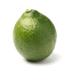 Fresh lemon on white background