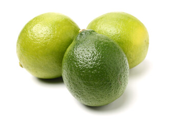 Fresh lemon on white background