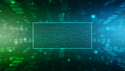 Abstract futuristic circuit board Illustration high computer technology background. Hi-tech digital technology concept.Circuit board pattern for technology background