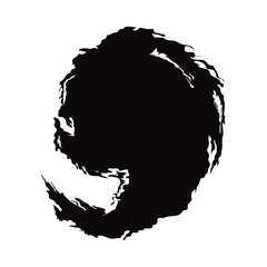 grunge swirl black brush stroke creative design
