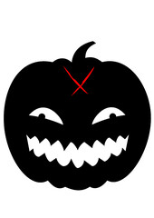 Halloween day killer pumpkin vector