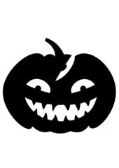 Halloween day killer pumpkin vector