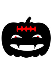 Halloween day killer pumpkin vector
