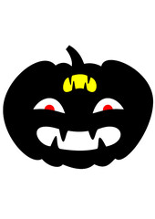 Halloween day killer pumpkin vector