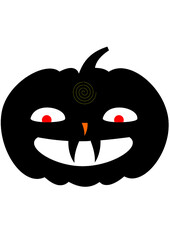 Halloween day killer pumpkin vector