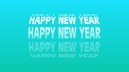 Obraz premium New year ,3D text with nice rotational cylindrical shape and multicolored background, new year celebration, new year presentation theme