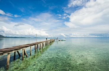 Fotobehang Beautiful view of Ora Beach, Manusela National Park, in Seram Island, Maluku, Indonesia © Sony Herdiana