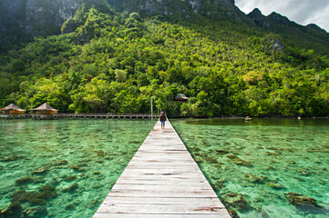 Beautiful view of Ora Beach, Manusela National Park, in Seram Island, Maluku, Indonesia