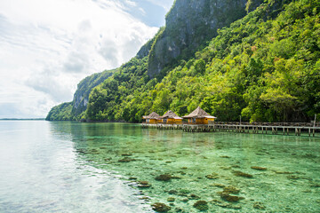 Beautiful view of Ora Beach, Manusela National Park, in Seram Island, Maluku, Indonesia