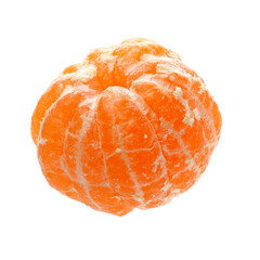 tangerine or mandarin orange on white background.