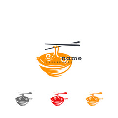 noodle food logo design vector, Illustration Noodle design template, Icon Symbol