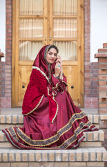 beautiful iranian lady in traditional dress