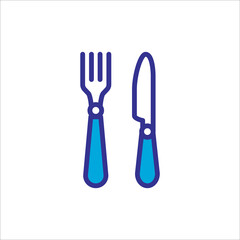 Fork and knife icon. Restaurant icon. vector illustration