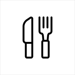 Fork and knife icon. Restaurant icon. vector illustration