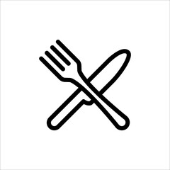 Fork and knife icon. Restaurant icon. vector illustration