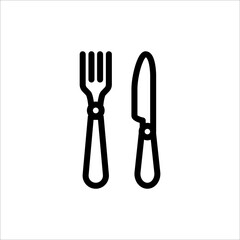 Fork and knife icon. Restaurant icon. vector illustration