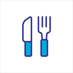 Fork and knife icon. Restaurant icon. vector illustration