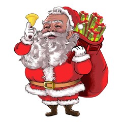 santa claus with a bag 