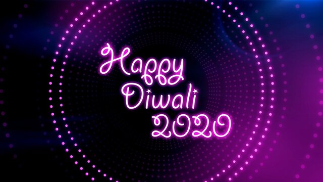 Diwali presentation with 3D Text with glowing light illusion in background, Diwali background, 3d render