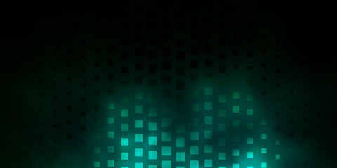 Dark Green vector background with rectangles.