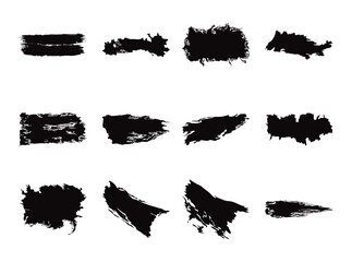 ink brush strokes figure texture template set icons