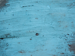 Background of an old wall painted with blue paint. Places for your text. Copy space