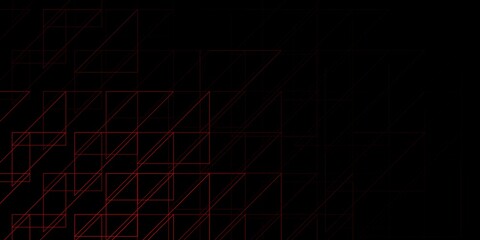 Dark Orange vector pattern with lines.