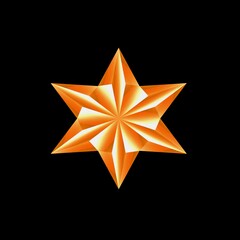 star with a pattern on a black background.