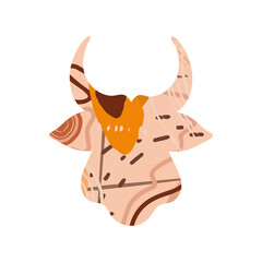 Head of a bull abstract silhouette. Symbol of 2021