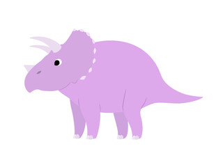 シンプルなトリケラトプスのイラスト