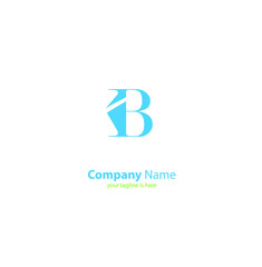 The simple modern logo of letter b with white background