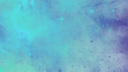 Hand painted watercolor sky and clouds, abstract watercolor background, vector illustration